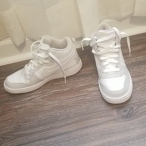 White Nike Court Borough Sneakers